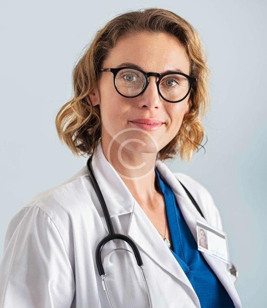 Female blonde doctor